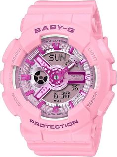 CASIO BABY-G BA-110YK-4AJF Pink Y2K Fashion Analog Digital Women Watch New 100% genuine Item. Condition: Brand New Manual Language:Japanese Warranty: Valid only in Japan (international warranty not included) ●Shock-resistant structure ●10 ATM waterproof function ●World time ●Stopwatch ●Timer ●Time alarm ●Full auto calendar ●12/24 hour display switching ●Operation sound ON/OFF switching function ● LED light (with afterglow function) Model number BA-110YK-4AJF Case Shape Round Windshield Material Mineral glass Display Type Analog/digital Clasp Tongue buckle Case material Resin Case diameter/width 43.4 millimeters Case Thickness 15.8 millimeters Band Material/Type Resin Band Size 125mm-180mm Band Width 24.7 millimeters Band Color Pink Dial Color Pink Bezel Material Resin Bezel Features Fixed Baby G Watch, Accessories Video, Tokyo Shopping, Time Alarm, Casio Edifice, Childrens Watches, Pink Y2k, Japanese Products, Baby G