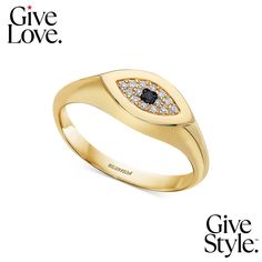 in stock Modern Evil Eye, Evil Eye Ring, Eye Ring, Evil Eye, White Diamond, Jewelry Watches, Jewelry Rings, Fine Jewelry, Yellow Gold