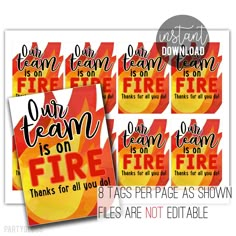 printable fire safety tags for teachers to use in the classroom or at home with freebie