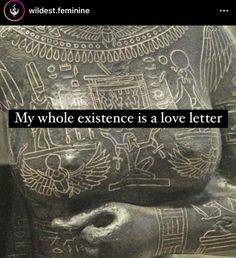 an elephant statue with the words, my whole existence is a love letter