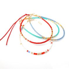 tiny delicate bracelet Layering bracelet delicate by ToccoDiLustro Delicate Gold Bracelet, Beachy Bracelets, Turquoise Anklet, Kabbalah Bracelet, Bracelet String, Beaded Braclets, Bracelet Layering, Minimal Bracelet, Red String Bracelet