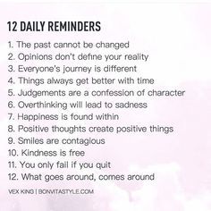 the 12 daily reminders to start your day