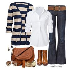 Fashion for Moms – Cute and Budget Friendly Outfits Looks Jeans, Striped Cardigan, Mom Outfits, Outfit Casual, Fall Winter Outfits, Kate Middleton, Look Fashion, White Shirt