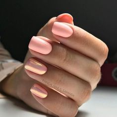 Coral Nails, Colorful Nail Designs, Short Nail Designs, Short Acrylic Nails, Chrome Nails, Gorgeous Nails, Perfect Nails, Trendy Nails, Natural Nails