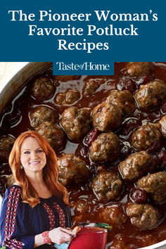 Ree Drummond is a potluck all-star. You can usually find her cooking for a crowd—and most of 'em have worked up a pretty impressive appetite! #potluckrecipes #pioneerwomanrecipes #reedrummond Pioneer Woman Make Ahead Meals, Potluck Recipes For A Crowd Main Dishes, Group Recipes Easy, Easy Feed A Crowd Dinners, Light Dinner For A Crowd, Pot Luck For A Crowd, Potluck Crowd Pleasers, Ree Drummond Recipes The Pioneer Woman, Best Church Potluck Recipes