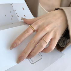 Square Ring-The Korean Fashion Index Ring, Dainty Gold Rings, Square Ring, Women's Jewelry Sets, Square Rings, Silver Wedding Rings, Gold Band Ring, Cubic Zirconia Rings, Earrings Women