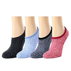 NON-SLIP SOCKSGrippy socks for women. The anti-slip nubs work well, nice thick gripper socks for warmth and safety. The grips on the bottom are great for people on hardwood floors. No squeezing your feet into shoes around the house and your toes are not hurting. Non slip fluffy socks for women elderly.SIZE & PACKINGOne size fits all non skid socks, easy to slip on and off, fits women's shoe size 5-10; Low cut ankle socks; 5 pairs of red, black, brown, blue and grey no show fuzzy socks for wo Thanksgiving Socks, Grippy Socks, Color Socks, Holiday Socks, Non Slip Socks, Fluffy Socks, Comfy Slippers, Soft Sock, Fuzzy Socks