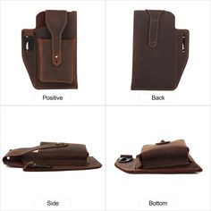 Exude elegance during travel when carrying this adorable waist bag for men. The pillow-shaped waist pack is designed in a vintage style using leather for a classy appeal. It has a mobile phone holder with a cover case. It has a solid pattern and is ideal for use during sporting and travel times. Brown Travel Belt Bag, Portable Brown Leather Belt Bag, Brown Leather Belt Bag, Outdoor Brown Belt Bag With Cell Phone Pocket, Waist Bag Leather, Vintage Phone Case, Vintage Phone, Vintage Phones, Genuine Leather Purse