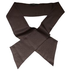 Iconic vintage Gucci silk logo scarf in GG brown silk, double layered with diagonal cut ends. Measures approx - 63” at longest point and 6” at widest. Luxury Brown Silk Scarf, Logo Scarves, Mario Testino, Gucci Logo, Miuccia Prada, Brown Silk, Elizabeth Taylor, Grace Kelly, Vintage Chanel