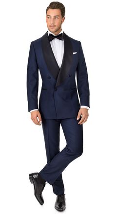 Blue Sharkskin Double Breasted Tuxedo Mens Winter Suits, Blue Tux, Navy Tuxedos, Double Breasted Tuxedo, Winter Suits, Blue Tuxedos, Wedding Outfit Men, Custom Suits, Tuxedo Style