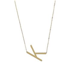 Bring personalized allure to your look with this 14K yellow gold necklace that flaunts your initial with sophisticated simplicity. From Italian Gold. Modern Gold Initials Name Necklace, Modern Gold Necklace With Initials, Modern 14k Yellow Gold Initial Necklace, Modern Yellow Gold Initial Necklace, Rectangular Yellow Gold Initials Necklace, 14k Gold-filled Yellow Gold Necklaces With Initials, Elegant 14k Gold-filled Initial Necklace, Yellow Gold Initial Necklace - Gift For Her, Yellow Gold Initial Pendant Chain Necklace, Tarnish Resistant