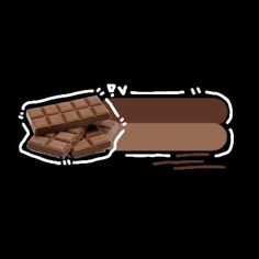 some chocolate bars sitting on top of each other in the middle of a black background