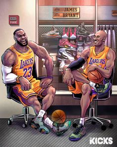 two basketball players sitting next to each other