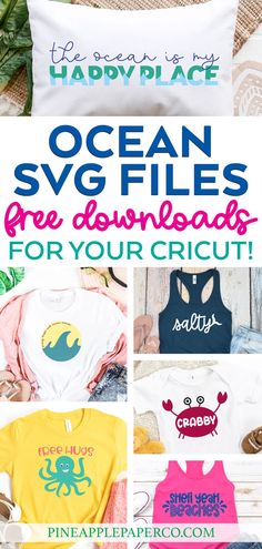 the ocean svg files are available for your cricut project and you'll love them