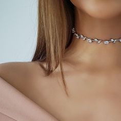 Rose Gold Clavicle Chain Choker For Party, Party Clavicle Chain Choker In Rose Gold, Party Choker With Clavicle Chain In Rose Gold, Party Rose Gold Choker With Clavicle Chain, Adjustable Rose Gold Choker For Party, Adjustable Rose Gold Party Choker, Trendy Choker Necklace For Wedding, Trendy Wedding Choker Necklace, Trendy Wedding Choker Jewelry