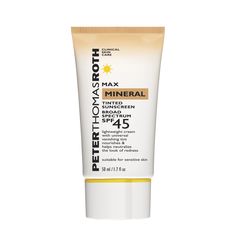 Peter Thomas Roth Max Mineral Tinted Sunscreen Broad Spectrum SPF 45 Sunscreen For Sensitive Skin, Peter Thomas Roth, Skin Care Clinic, Facial Sunscreen, Oily Skin Care