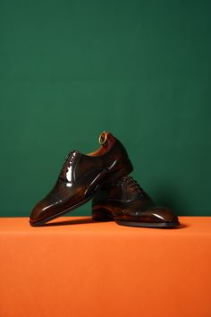 Introducing MenStyleWith Cap Toe Oxford shoes. These premium full grain leather shoes are fully lined and feature a luxurious full leather insole. With a solid rubber sole and hand-painted design, these shoes are both stylish and durable. Handmade with care and Italian design, they are the perfect choice for the modern man. MenStyleWith Cap Toe Oxford shoes Premium Full Grain Leather Shoes Fully Grain Leather Lined with Full Leather Insole Solid Rubber Sole Painted by hand Handmade with care Italian Design Professionally Hand Polished before shipment Custom sizes available US 12, 13, 14, 15 (MTO) Note: Due to high demand, certain sizes may be temporarily out of stock at the time of your order. However, we want to assure you that we can produce and fulfill your order within 8-14 days. Made Classic Leather Oxford Shoes Luxury, Business Patent Leather Shoes With Rubber Sole, Patent Leather Oxfords With Branded Insole, Luxury Plain Toe Dress Shoes, Goodyear Welted, Luxury Plain Toe Dress Shoes With Goodyear Welted, Luxury Calf Leather Dress Shoes With Snip Toe, Luxury Snip Toe Calf Leather Dress Shoes, Luxury Calf Leather Snip Toe Dress Shoes, Luxury Snip Toe Dress Shoes In Calf Leather