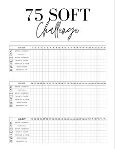 the printable 75 soft challenge sheet