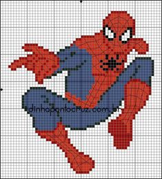 a cross stitch pattern with spiderman on it