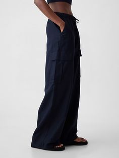 Mid Rise Linen-Cotton Pull-On Cargo Pants | Gap Gap Wide Leg Linen Pants, Gap Linen Bottoms With Pockets, Gap Wide-leg Pants With Pockets, Gap Linen Pants For Spring, Gap Linen Spring Bottoms, Gap Linen Spring Pants, Casual Linen Pants By Gap, Spring Gap Linen Pants, Toddler Jeans