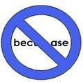 a blue sign with the words bec case written in black on it, against a white background