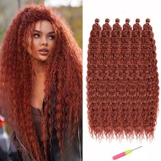 PRICES MAY VARY. Specification: Synthetic Ocean Wavy Crochet Hair long 30inch.120g/piece.6 pieces about 720g in total.Usually 4-6 pieces can Full a head.You can make a full head just by buying a bag of curly crochet hair. Material:Deep Wave Crochet Hair Extensions made of High temperature Synthetic Fiber.Smooth,Soft,Tangle-free,Light Weight,Quick to Install, Cut short,Easy Styling.Shawl hair, ponytail and so on. Nursing:All Synthetic wavy crochet Hair Slight occurrence Shedding And Tangling Whic Wavy Crochet Hair, Curly Crotchet Hairstyles, Crochet Straight Hair, Crochet Hair Curly, Deep Wave Crochet Hair, Ocean Wave Crochet, Wavy Crochet, Hair Extensions For Black Women, Extensions For Black Women