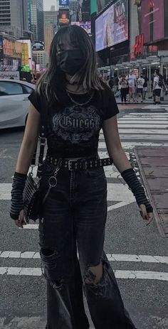 Grudge Outfits, Look Grunge, E Girl Outfits, Alt Outfits, Tomboy Style Outfits, Punk Outfits, Alt Fashion, Fit Ideas, Swaggy Outfits