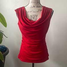 Ruched Sleeveless Blouse With Beaded Back Purchased For An Event And Never Worn Color- Red Size- “M” Material- 95% Polyester & 5% Spandex It Has An Inner Lining That’s 100% Polyester Love Bundles Bundle 2 Or More From My Closet And Receive 15% 4 Or More And Receive 20% Plus Discount Shipping On Both Red Sleeveless Tank Top For Evening, Red Tank Top For Evening, Sleeveless Ruched Top For Evening, Ruched Sleeveless Evening Top, Ruched Tank Top For Party, Party Ruched Tank Top, Red Ruched Sleeveless Top, Sleeveless Ruched Party Tops, Elegant Ruched Tank Top For Party