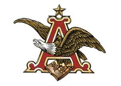 an eagle with the letter a on it