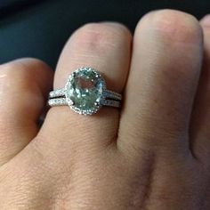 mknechtel223 added a photo of their purchase Silver Emerald Ring With Vs Clarity And Oval Shape, Oval Green Diamond Ring With Vs Clarity, Silver Oval Emerald Ring With Halo, Emerald Rings, May Birthstone, Ring Engagement, Emerald Ring, Ring Sterling Silver, Promise Ring