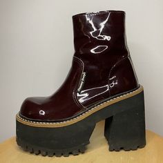 Glossy Boots, Platform Casual Shoes, Bad Choices, Black Platform