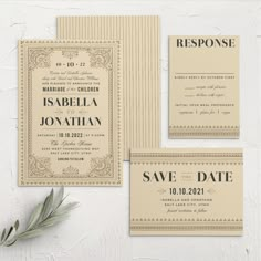 the wedding stationery is laid out and ready to be printed