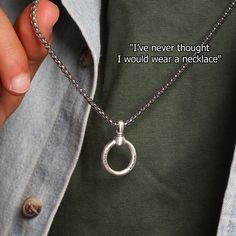 This trendy necklace was created to remind its wearer of what's truly important in life. Just put the names of your significant others on the eternity circle and get a piece with deeper meaning. Coming with a box chain, it will become a perfect addition to both daily outfits and party wear. Minimalist Box Chain Jewelry For Father's Day, Minimalist Sterling Silver Necklace For Father's Day, Personalized Sterling Silver Necklace For Everyday, Engraved Pendant Necklaces, Minimalist Box Chain Necklace For Father's Day, Engraved Round Pendant Jewelry For Father's Day, Engraved Round Pendant Jewelry For Everyday Use, Everyday Engraved Round Pendant Jewelry, Father's Day Engraved Round Pendant Jewelry