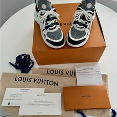 Louis Vuitton Lv Archlight Sneaker. Great Condition. Worn Twice. Size 9,5 Or 39,5. I Ship Same Or Next Day. 100% Authentic. Proof Of Purchase. Includes The Box, 2 Dust Bags. Lv Archlight Sneaker, Archlight Sneaker, Louis Vuitton Shoes, Womens Shoes Sneakers, Athletic Shoes, Dust Bag, Shoes Sneakers, Shoe Accessories, Louis Vuitton