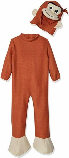 NEW Rubie's Infant Baby Curious George Monkey Fleece Romper with Headpiece Costume. Size 6-12 Months. Velcro closure Brown romper  Headpiece has adorable Curious George monkey face Inner leg velcro closure for easy diaper changes Please use the following measurements to compare to similar one-piece/onesies that fit well so you can ensure proper fit. Approximate Measurements (All measurements are taken with garment un-stretched from side to side, one side only, double for circumference): Chest: ( Brown Romper, Monkey Baby, Monkey Face, Theatre Costumes, Curious George, Headpiece, 12 Months, Baby Toddler, Onesies