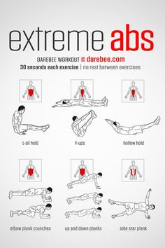 an exercise poster showing how to do the absorption exercises for men and women