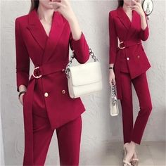 Elegant Blazers, Straight Clothes, Stylish Blazer, Pantsuits For Women, Women Formals, Formal Business, Women Sleeve, Junior Outfits