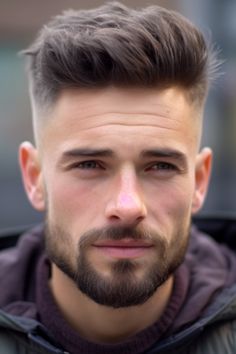 Mens Haircut Side Fade, One Side Fade Haircut Men, Hair With Beard Styles, One Sided Hairstyle For Short Hair, Men Side Haircut, Formal Hairstyles For Short Hair Men, Men Haircut Styles With Beard, Faded Haircut For Men Short Hair, Short Hairstyles Men Fade Haircut Styles