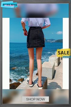 Women's A Line Mini Denim Light Blue Black Grey Skirts Pocket Y2k Street Daily S M L Y2k High Rise Denim Skirt For Summer, Y2k Style High Rise Denim Skirt For Summer, Y2k High Rise Summer Skirt, Y2k Short Denim Skirt For Summer, Y2k Style Short Denim Skirt For Summer, High Rise Y2k Summer Skirt, Y2k High Waist Denim Skirt For Summer, Y2k Style Summer Mini Denim Skirt, Y2k Style Mini Denim Skirt For Summer