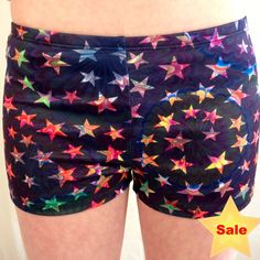 Multicolored Stars On Biker Shorts From Dirty Hollywood. Biker Shorts, Kids Bottoms, Pink Purple, Kids Shop, Hollywood, Rainbow, Stars, Purple, Pink