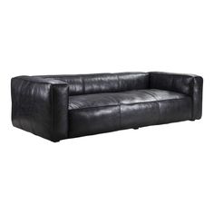 Kirby Sofa Darkstar Black Leather 8 Grey Leather Sofa, Top Grain Leather Sofa, Genuine Leather Sofa, Black Leather Sofas, Four People, Leather Couch, Contemporary Sofa, Minimalistic Design, Leather Furniture