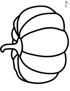 a black and white line drawing of a large, unripe squash or pumpkin