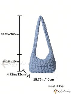 Bird in Bag - Colored Embroidered Threaded Capacity Eiue Cloud Shoulder Bag Casual Square Hobo Bag, Casual Square Crochet Bag, Casual Embroidered Shoulder Bag, Casual Blue Embroidered Bag, Casual Blue Embroidered Shoulder Bag, Casual Embroidered Rectangular Bag, Casual Embroidered Canvas Bag For Daily Use, Trendy Embroidered Shoulder Bag For Daily Use, Trendy Embroidered Shoulder Bag For Everyday Use