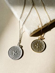 These beautiful coin necklaces inspired by old world royalty are your perfect piece ! This necklace is gold plated over brass and shouldn't be worn in the water .Keep in a dry place to keep the necklace looking new ! Each necklace comes with a BC Jewelry NY Dust Bag to keep your necklace looking like new. Necklace is 16 inches and 18 inches with a 3 inch extender chain . ---------------------------------------- This item comes gift wrapped in signature BC wrapping and free gift. Also comes with Chunky Choker Necklace, Chunky Choker, Necklace Chunky, Necklace Layering, Flower Names, Disc Pendant, Layering Necklace, Coin Necklace, Shell Necklaces