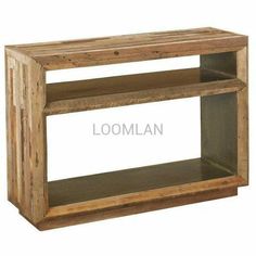 48 Slim Reclaimed Wood Console Table with Storage Shelves Console Tables LOOMLAN By LOOMLAN Entryway Table Styling, Entryway Table With Storage, Console Table With Storage, Railroad Ties, Reclaimed Wood Console Table, Farmhouse Console Table, Rustic Console Tables, Wooden Console Table, Reclaimed Wood Coffee Table