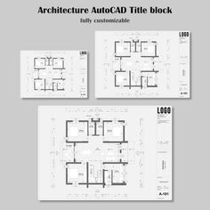 the floor plan for an architectural autocad title block