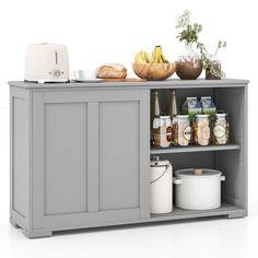 an image of a kitchen island with food on it