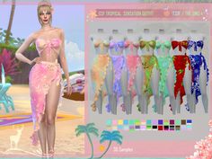 The Sims Resource - DSF TROPICAL SENSATION OUTFIT Ocean Sims 4 Cc, Sims 4 Cc Sulani Clothes, Sims 4 Fairy Cc Clothing, Sims 4 Island Living Cc Clothes, Sims 4 Sulani Cc, Sims 4 Mermaid Cc, Mods Sims 4, Ts4 Clothes, Los Sims 4 Mods