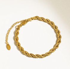 18K Gold Non-Tarnish Braided Stackable Bracelet. Chain Length (inch): 6 Timeless Tarnish Resistant Gold-plated Chain Bracelet, Tarnish Resistant Gold-tone Chain Bracelet, Tarnish Resistant Gold-plated Yellow Gold Bracelet, Tarnish Resistant 14k Gold-tone Chain Bracelet, Gold Flexible Stretch Bracelet, Stackable, Bracelet Chain, Stackable Bracelets, Gift Card Sale, Chain Lengths