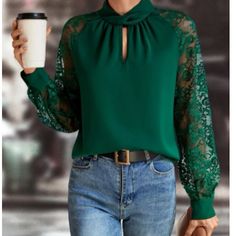 Shomiz Blouses Style 2023, Shomiz Blouses Fashion, Shomiz Blouses, Lace Sleeve Blouse, Trendy Business Casual, Women Blouses Fashion, Business Formal Dress, Fashion Tops Blouse, Sleeves Blouse